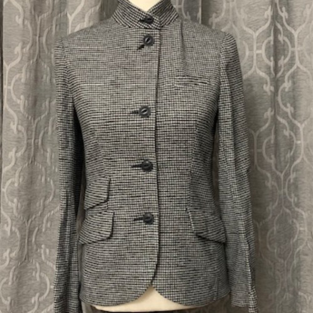 NWT Rag and Bone Houndstooth Black and White Slade Blazer, Sz 4